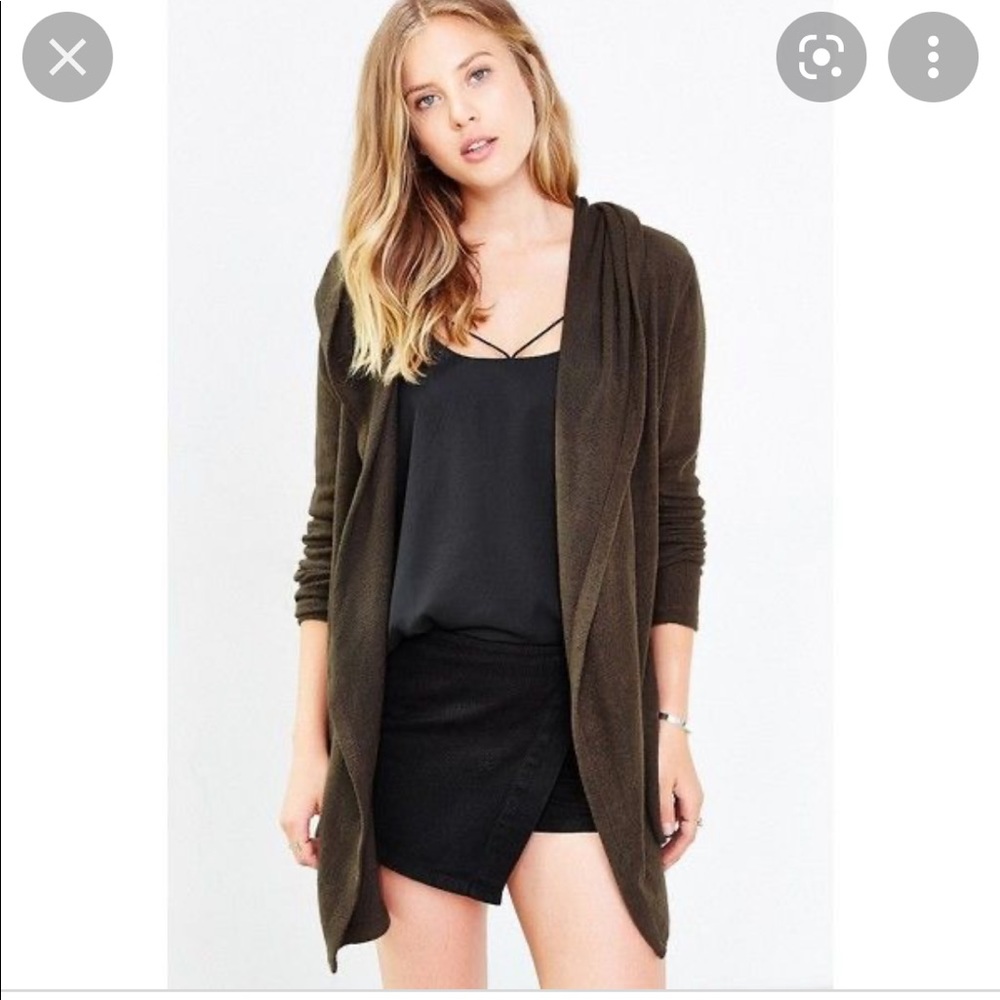 Silence + noise draped hoodie sweater